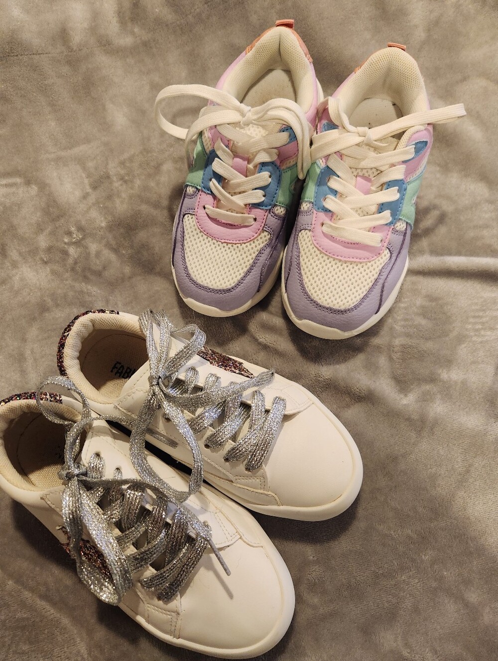 Kids Pastel Multi-Color Athletic Sneakers, Size 13